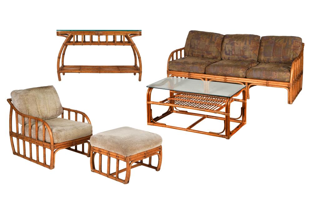 RATTAN FURNITURE SUITEwith manufacturer's