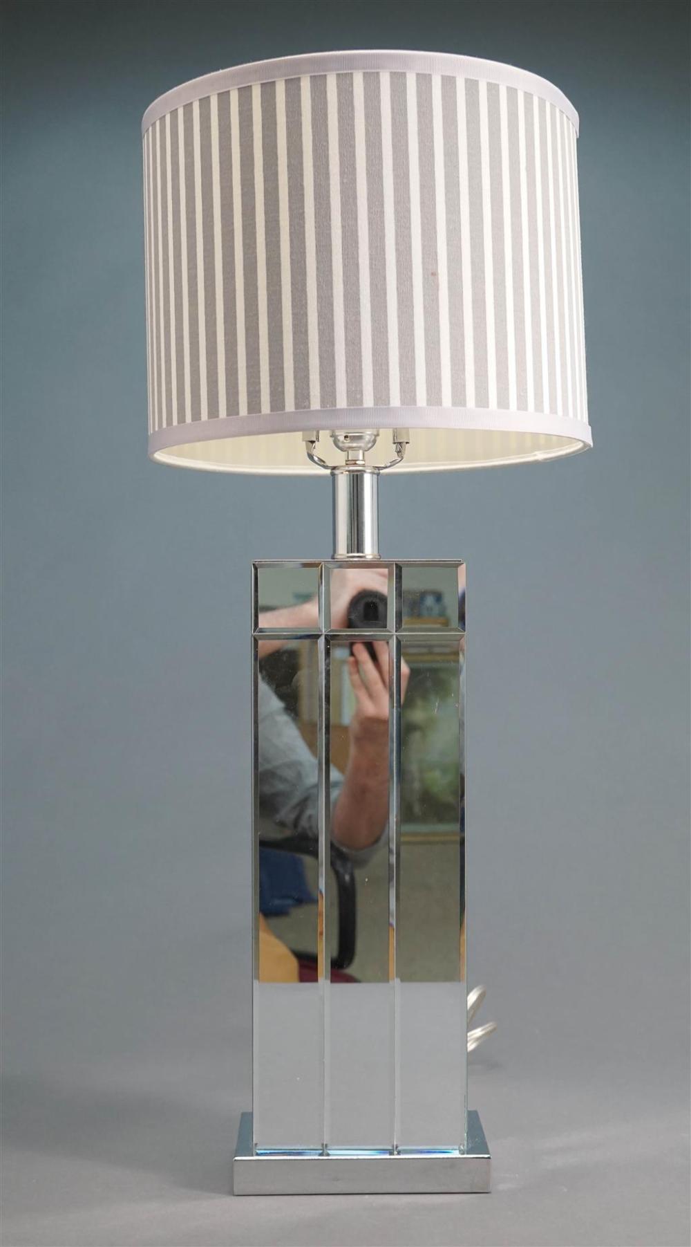 CONTEMPORARY MIRRORED TABLE LAMP,