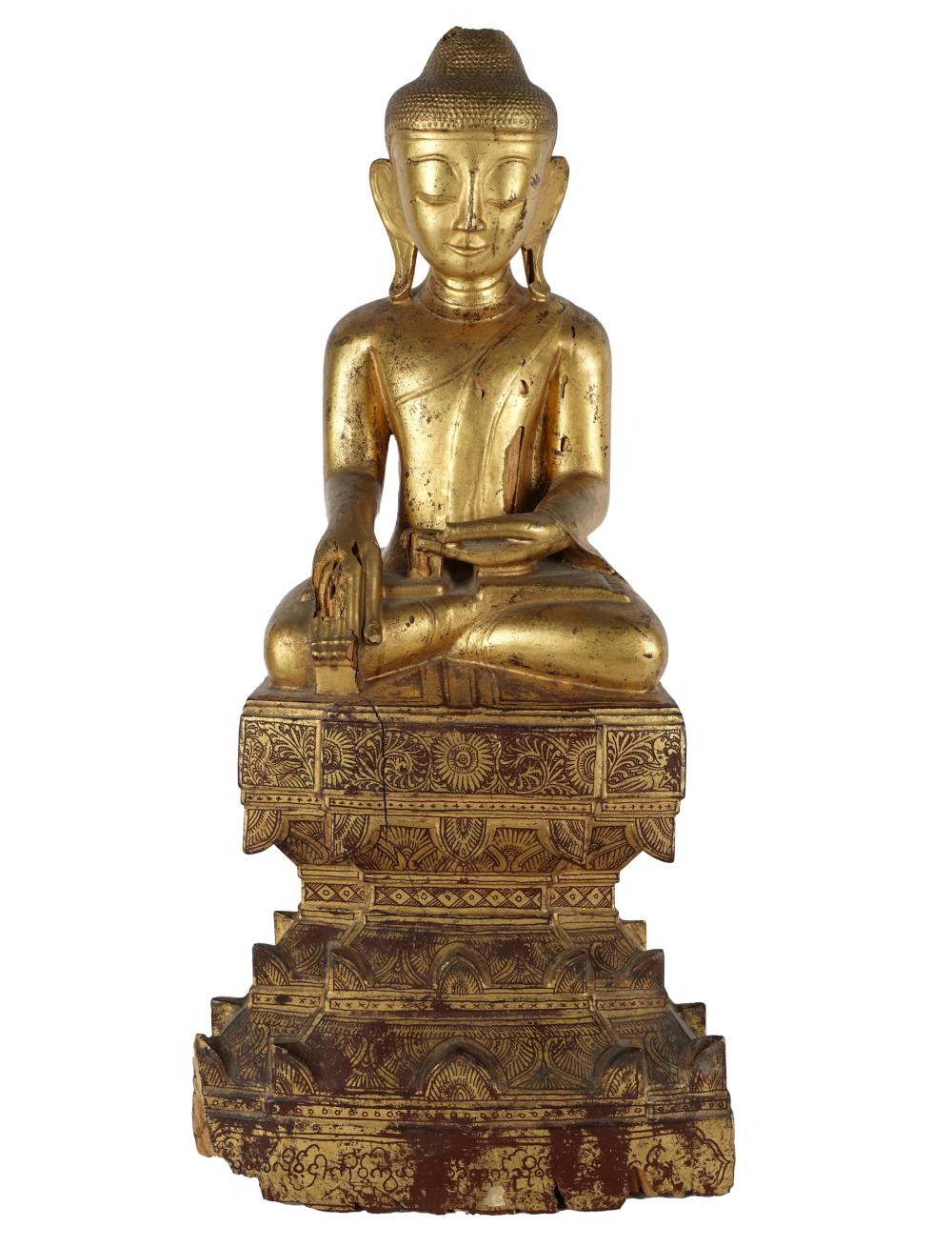 GILT LAQUERED SEATED BUDDHAProvenance  327793