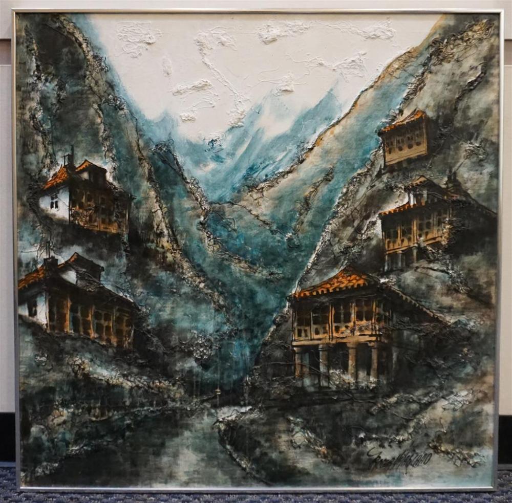 R. VILARCHAO, MOUNTAIN PAGODA SCENE,