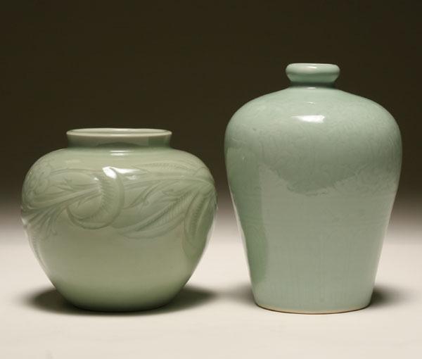 Oriental porcelains celadon vases 50bfa