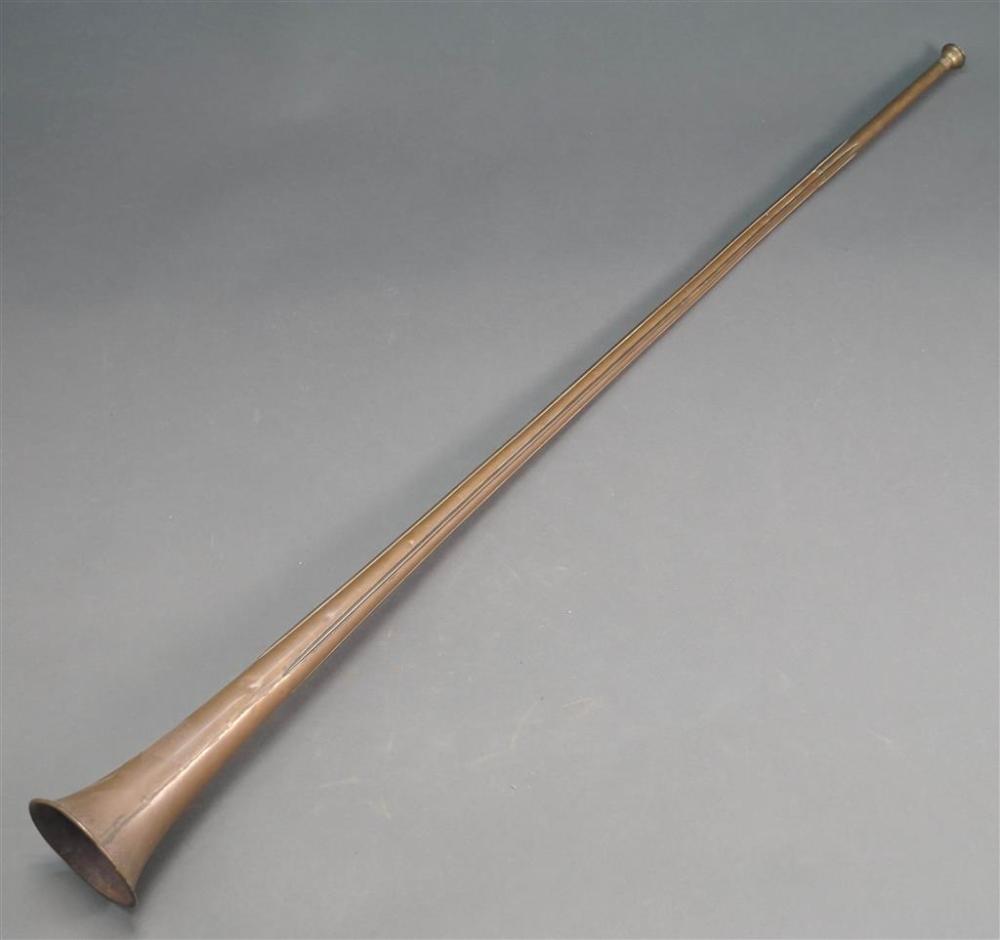 BOOSEY AND CO. COPPER FOX HUNTING HORN,