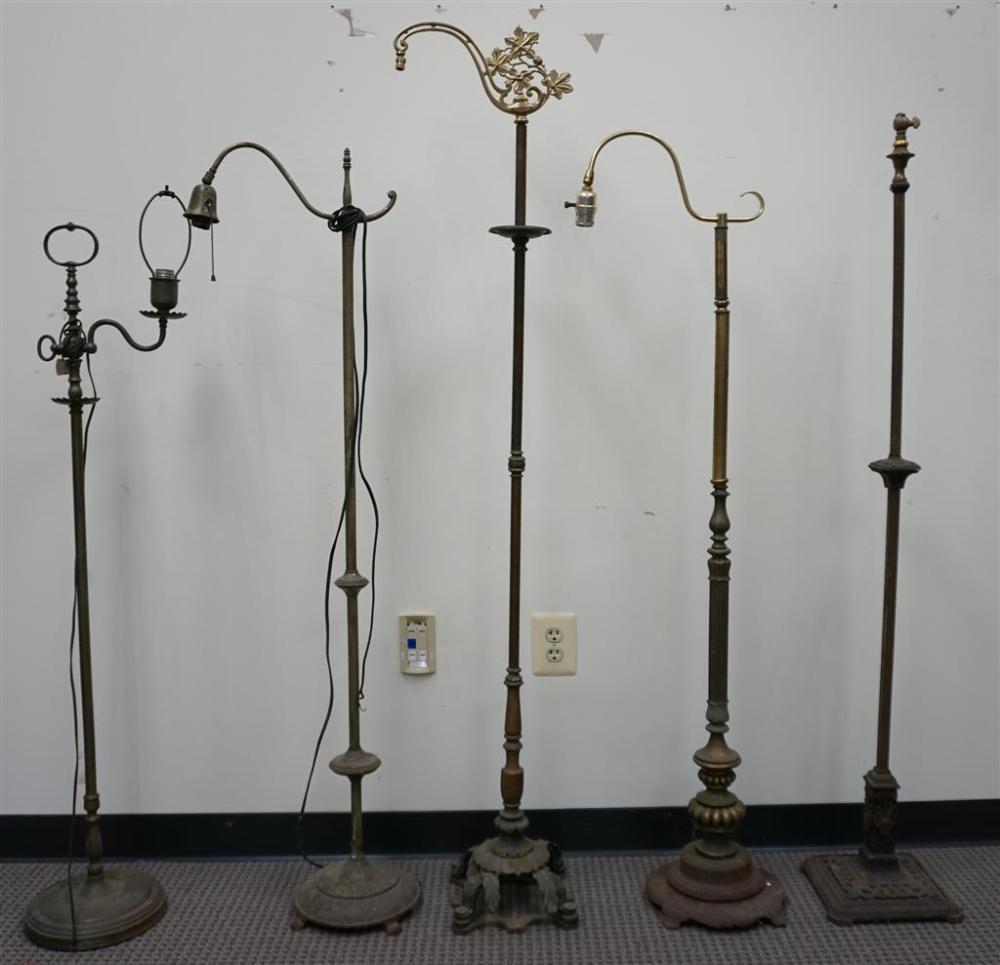 FIVE ASSORTED PATINATED METAL FLOOR 327806