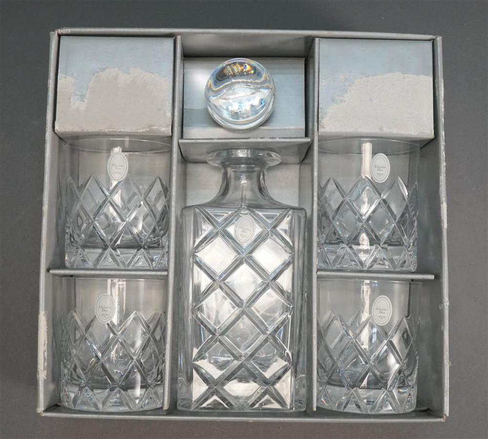 CHRISTIAN DIOR MOLDED CRYSTAL DECANTER