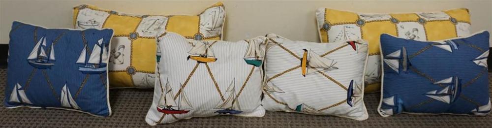 FIVE SAILBOAT THROW PILLOWSFive Sailboat