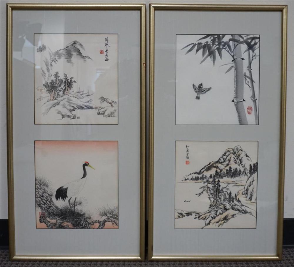 FOUR JAPANESE WATERCOLORS OF VARIOUS