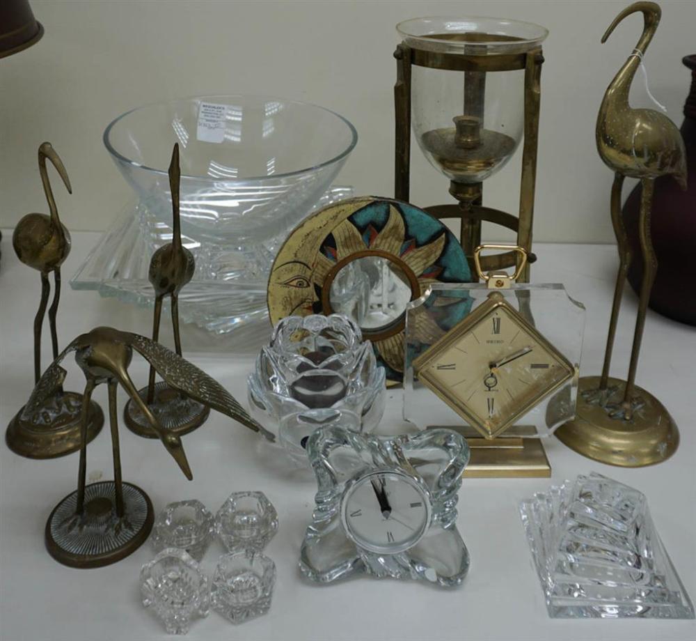 GROUP WITH BRASS CRYSTAL GLASS 3278d3