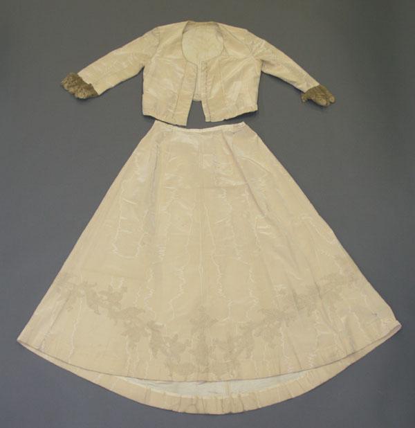 Edwardian clothing; silk moire skirt