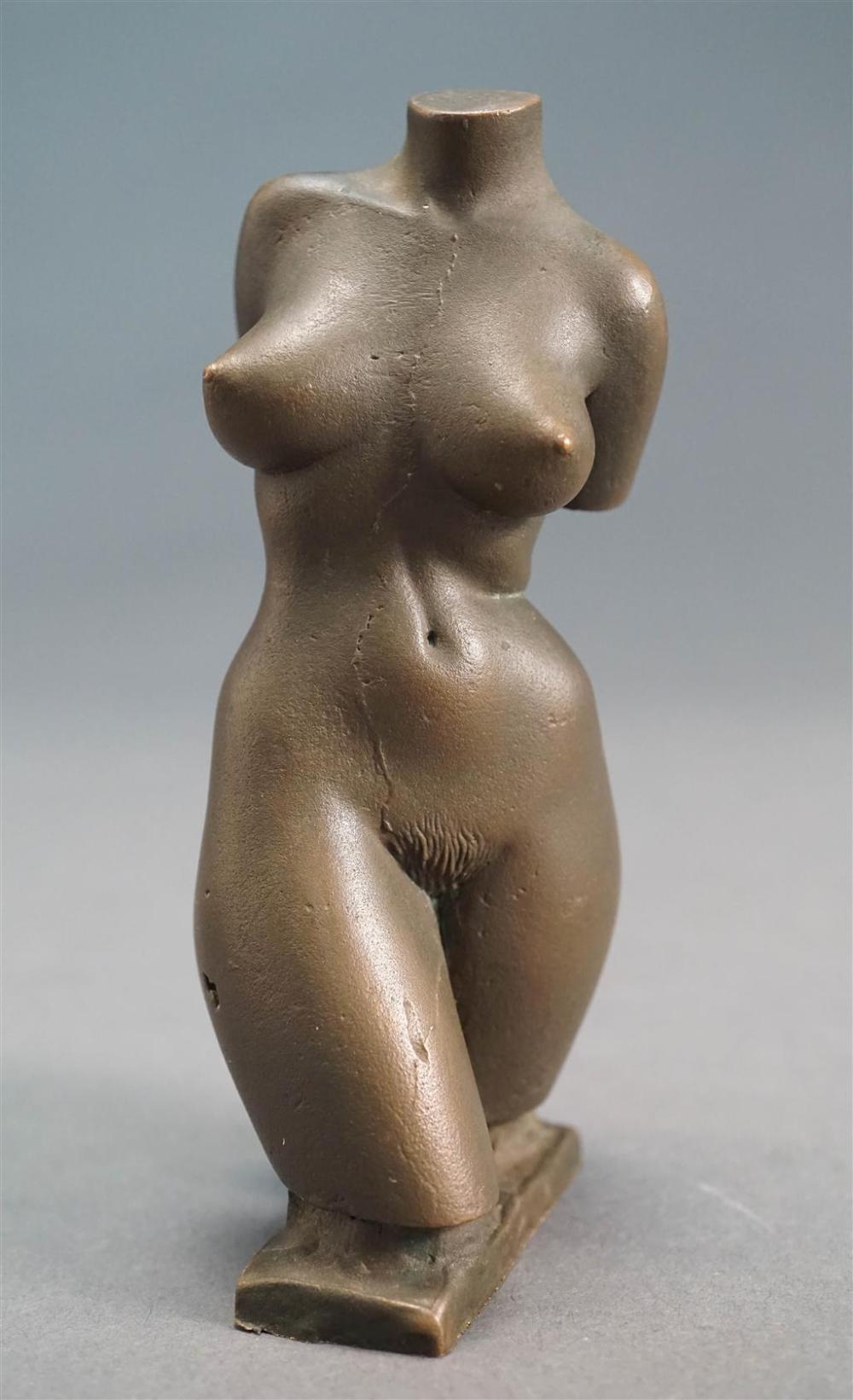 BRONZE TORSO OF WOMAN, H: 5 INBronze