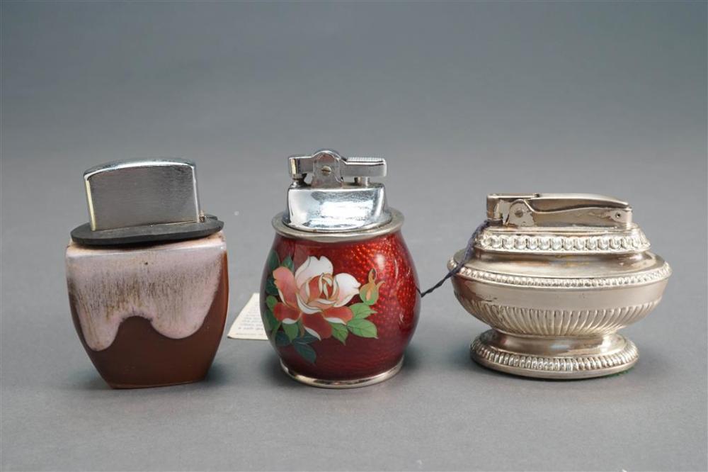 THREE TABLE LIGHTERS, INCLUDING