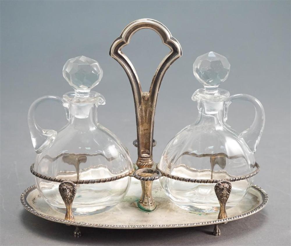 800 SILVER CRUET STAND WITH TWO 327958