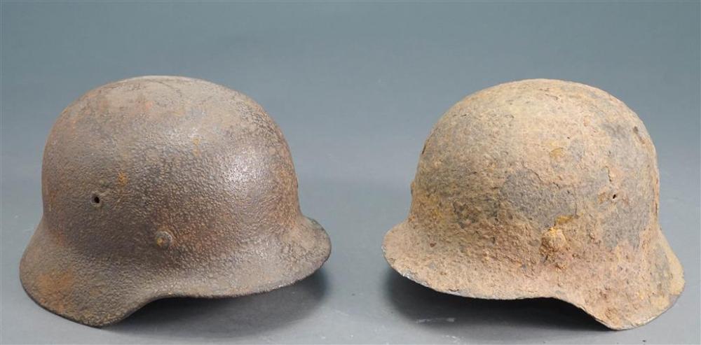 TWO WORLD WAR II HELMETSTwo World War