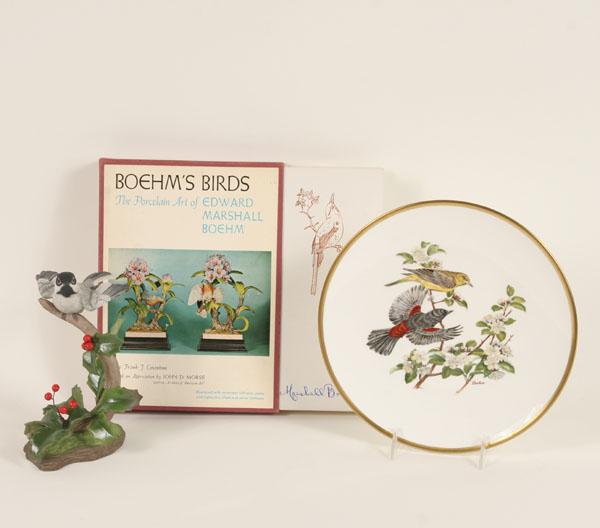 Boehm porcelains and book; boxed