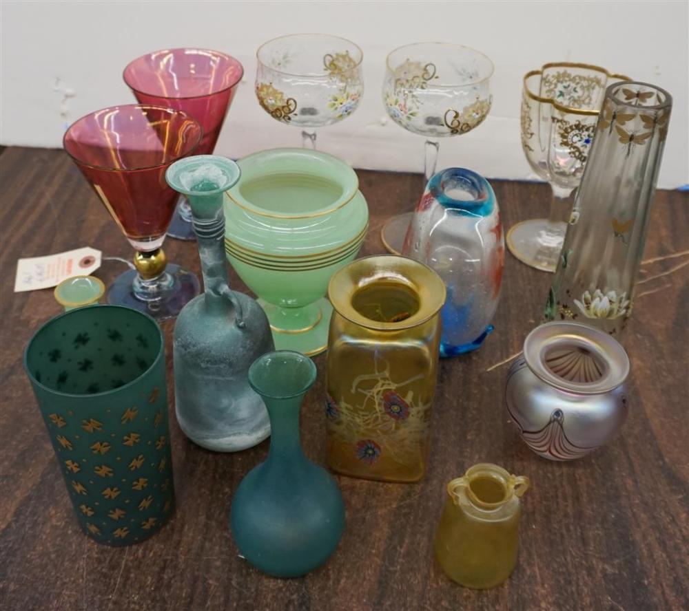 COLLECTION WITH ART GLASS AND ENAMEL