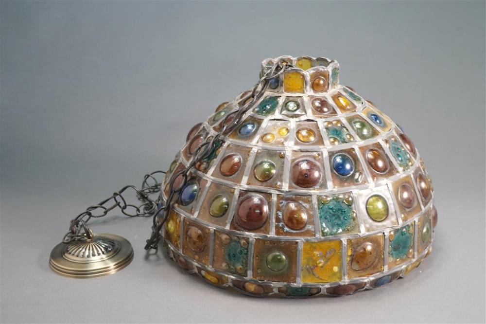 MEXICAN LEADED BUBBLED GLASS HANGING 327a5f