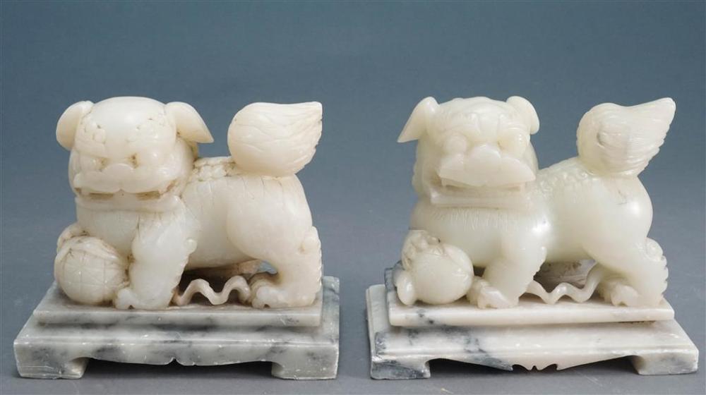 ASSEMBLED PAIR OF CHINESE CARVED