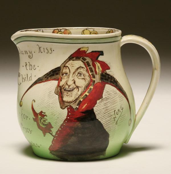 Royal Doulton pitcher; hand painted