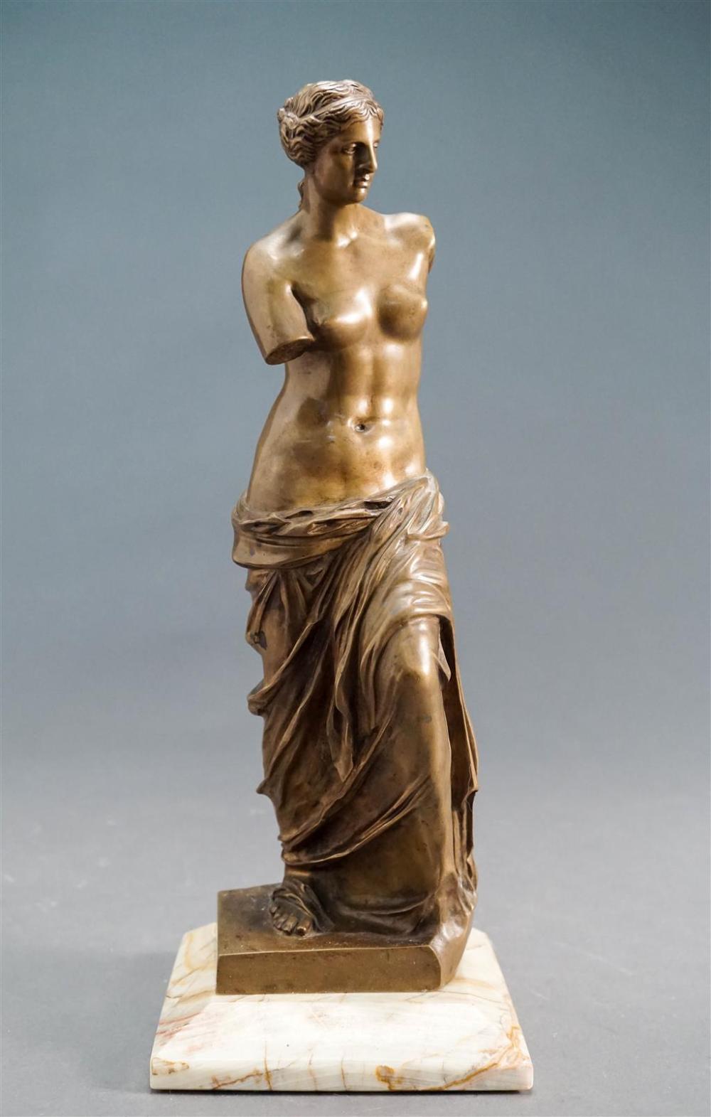 BRONZE FIGURE OF VENUS DE MILO ON ONYX