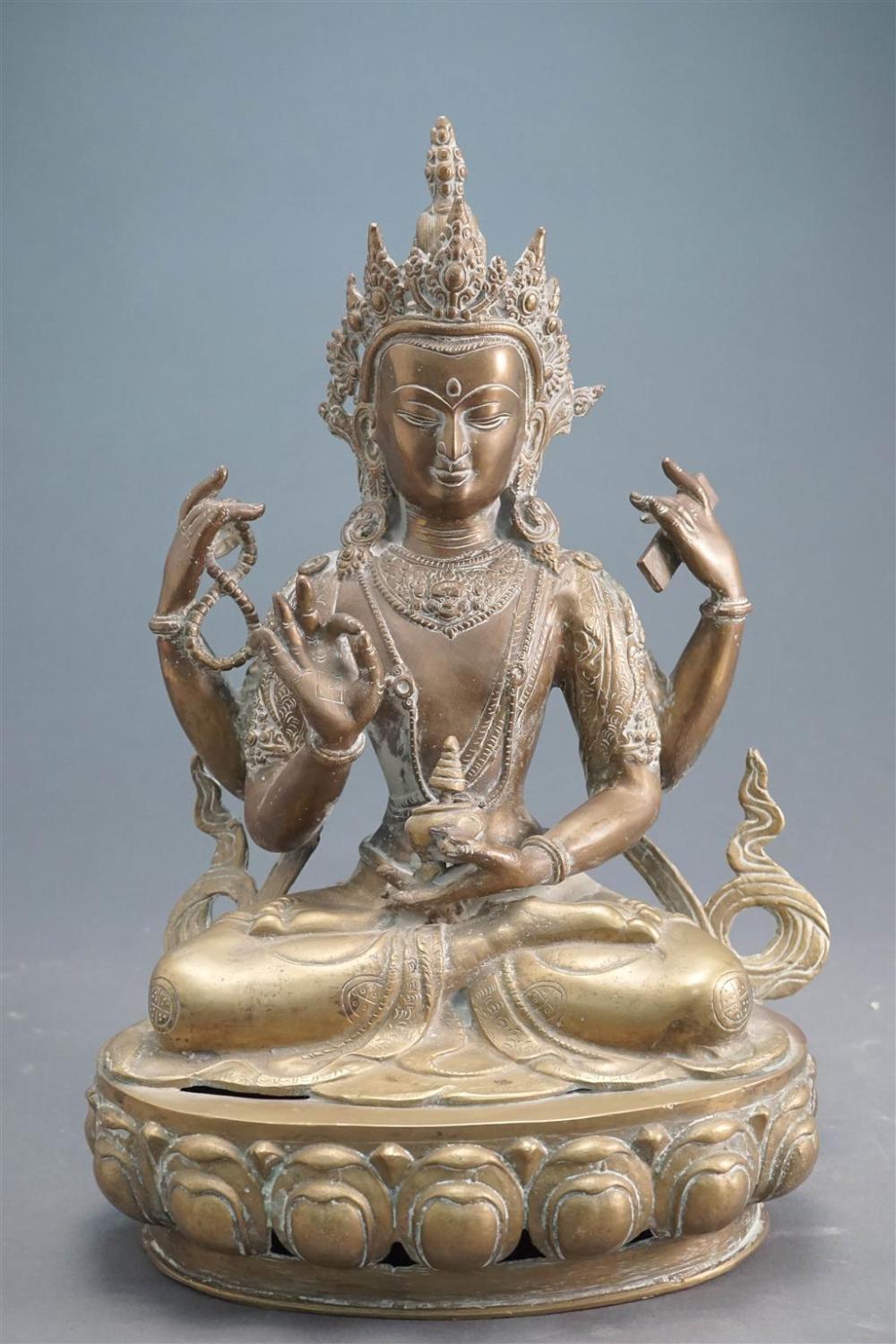 TIBETAN STYLE BRASS FIGURE OF THE