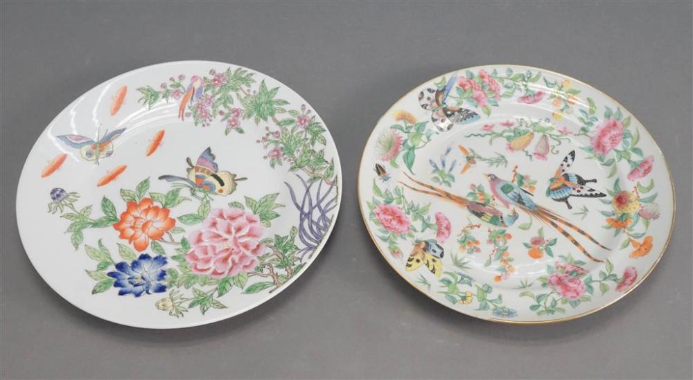 TWO CHINESE POLYCHROME ENAMEL DECORATED