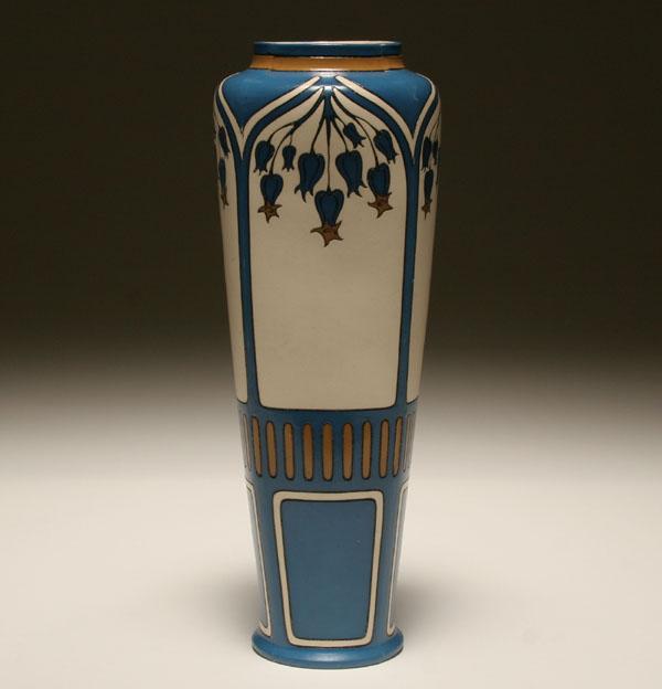 Mettlach stoneware vase with Art Nouveau