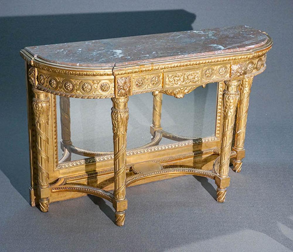 LOUIS XVI STYLE GILTWOOD MOTTLED 327b78