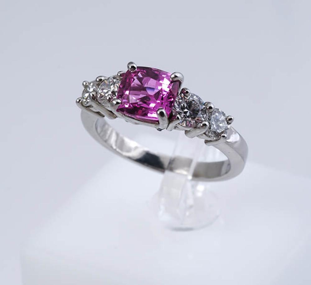 PLATINUM PINK SAPPHIRE AND DIAMOND 327bc1