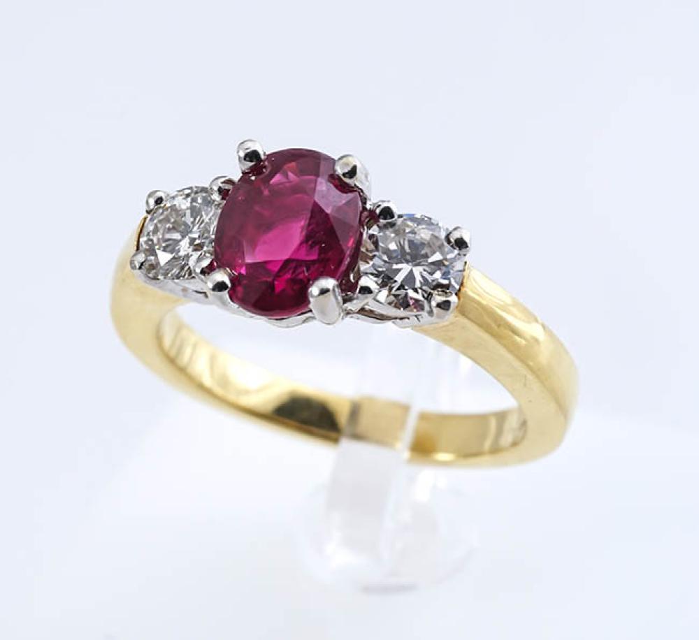 18 KARAT YELLOW GOLD RUBY AND 327be8