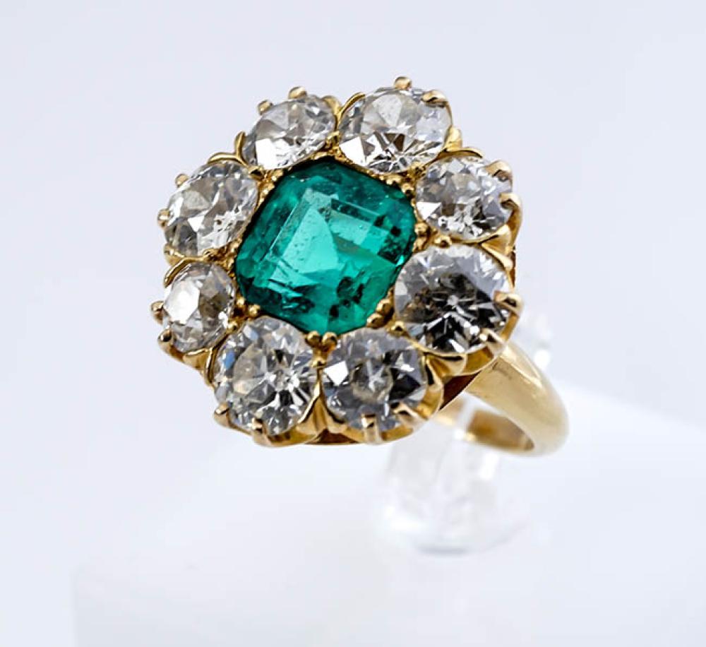 14 KARAT YELLOW GOLD EMERALD AND 327c30