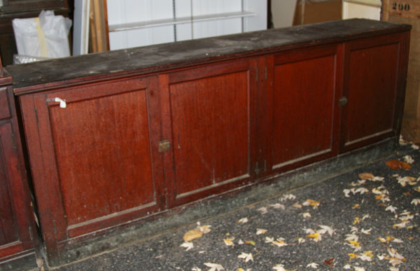 Vintage mahogany four door cabinet 50c70