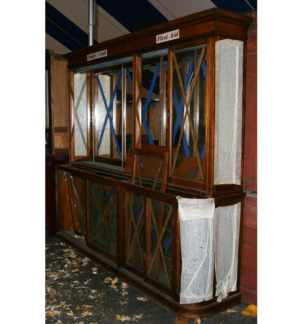 Drug store cabinet with sliding 50c72