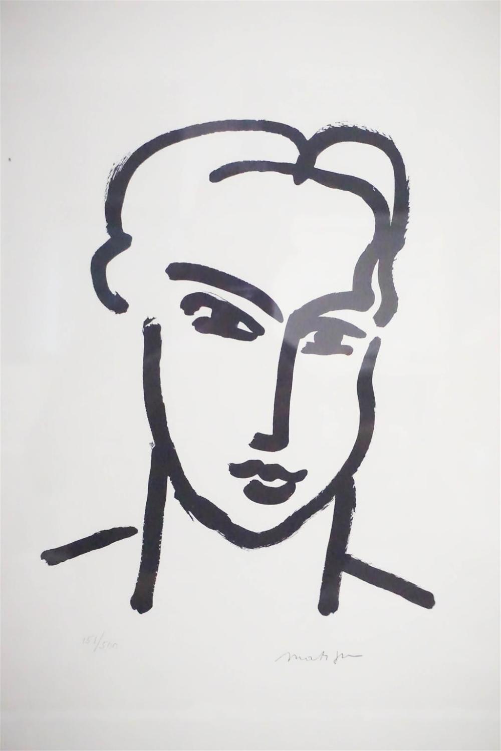 AFTER MATISSE HEAD OF MAN LITHOGRAPH  327cb8