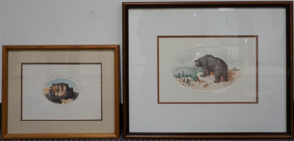 TWO HERB FICHTER EDITIONED ETCHINGS,