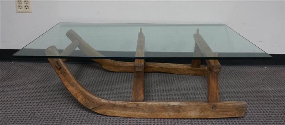 REPURPOSED OAK ICE BLOCK SLEIGH 327cfb