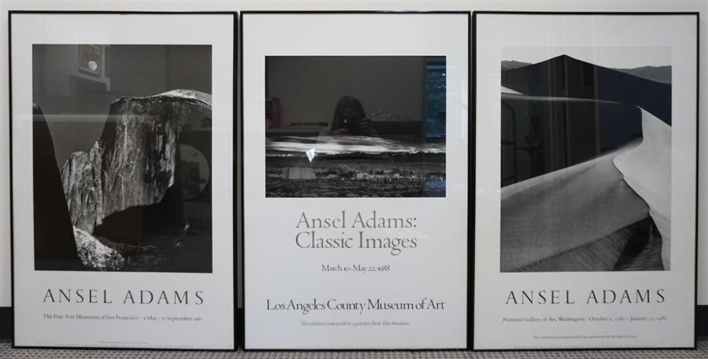 THREE FRAMED POSTERS, 'ANSEL ADAMS',