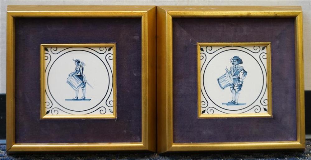 TWO DELFT-STYLE BLUE AND WHITE