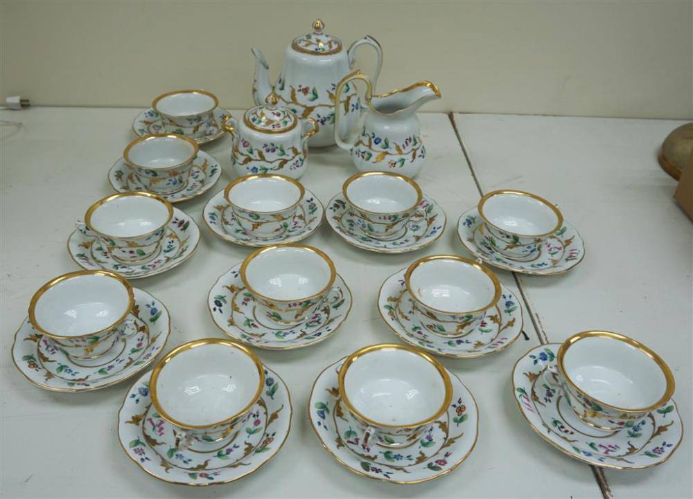 OLD PARIS PORCELAIN 27-PIECE TEA