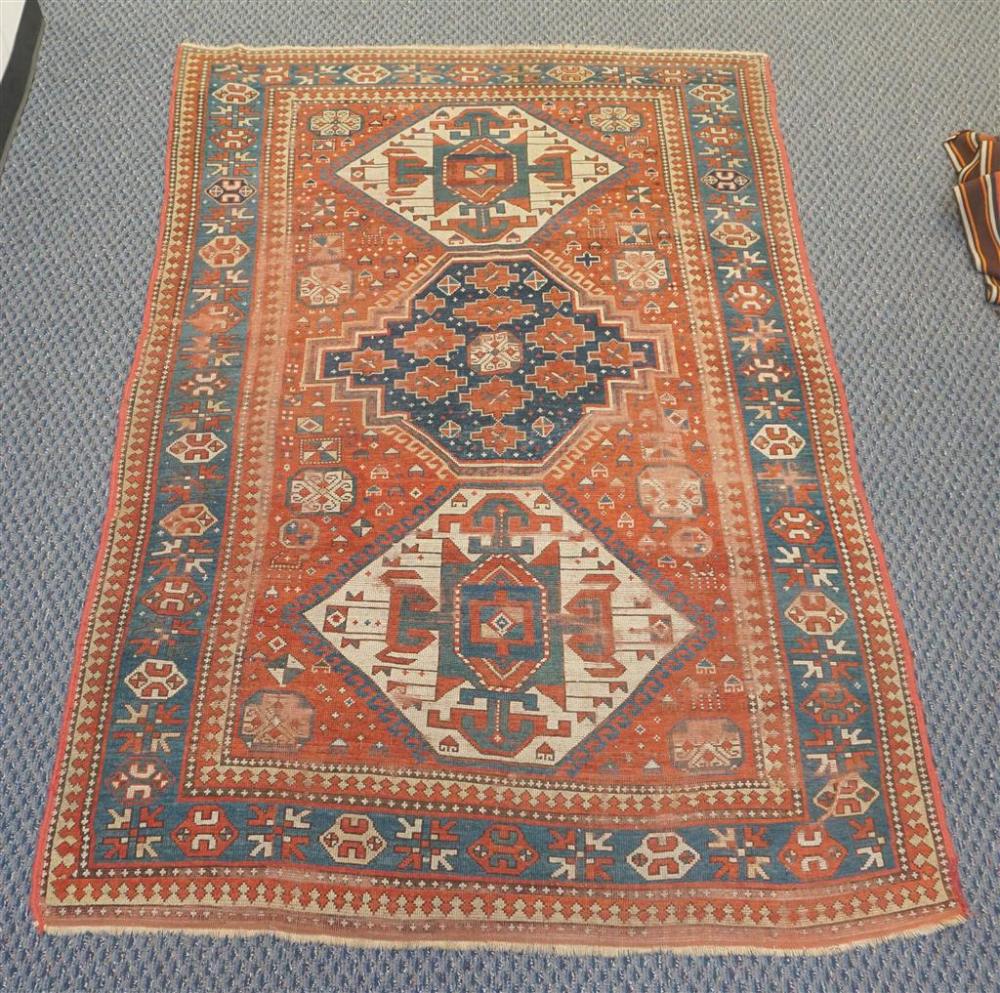 KAZAK RUG, 7 FT 5 IN X 5 FTKazak