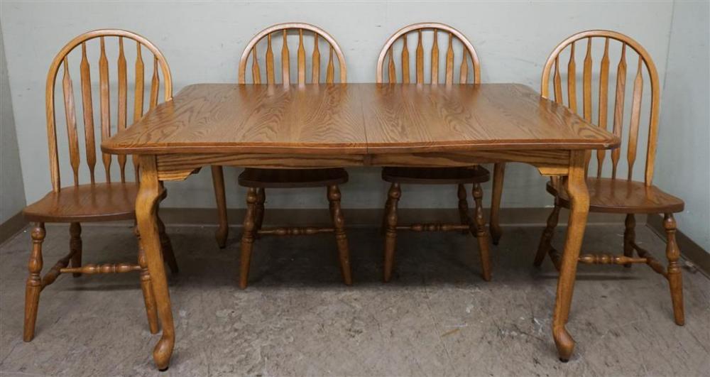 OAK RECTANGULAR DINING TABLE WITH FOUR