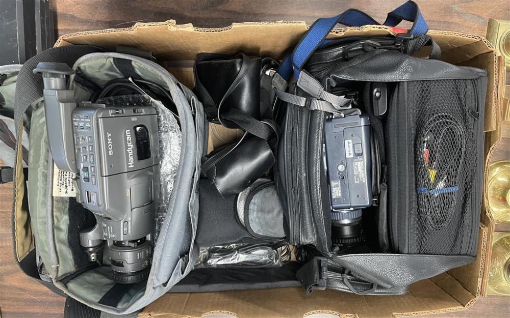 BOX OF CAMERAS AND ACCESSORIESBox of