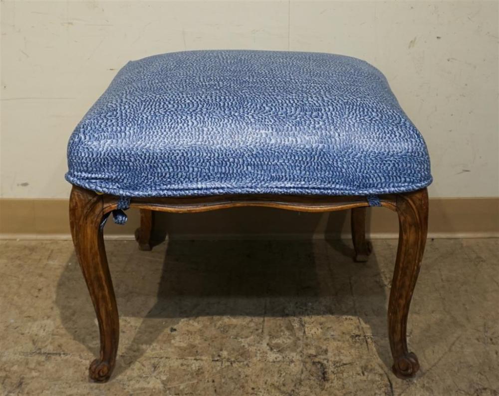 PROVINCIAL STYLE WALNUT UPHOLSTERED