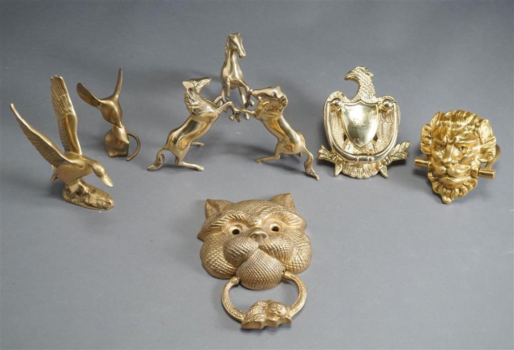 COLLECTION OF SIX ASSORTED BRASS