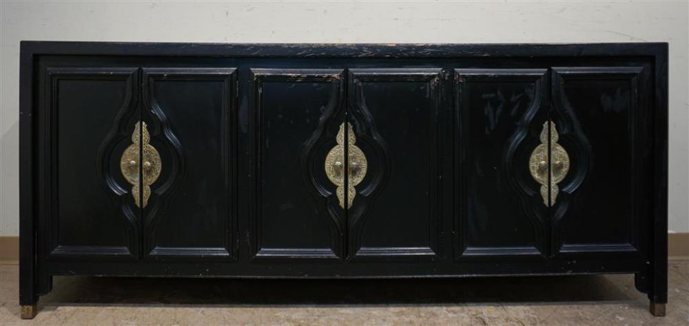 EBONIZED FRUITWOOD SIDEBOARD, H: