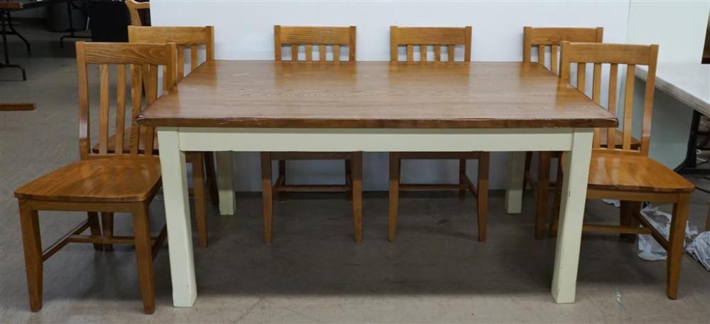 SET OF SIX FRUITWOOD DINING CHAIRS