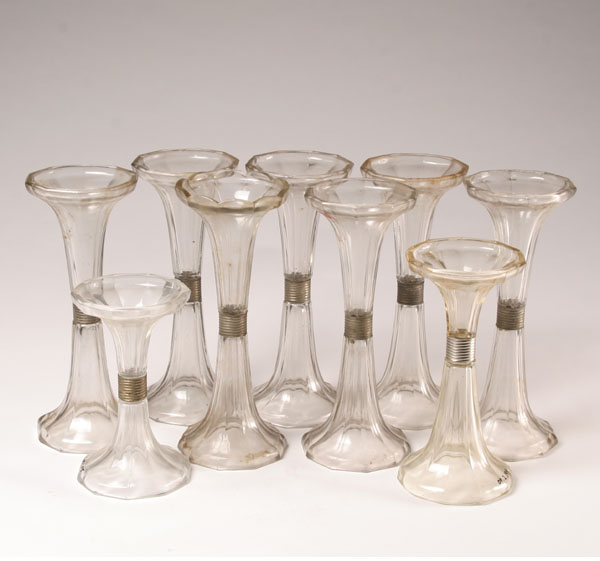 Soda fountain lot of 9 sundae form glass