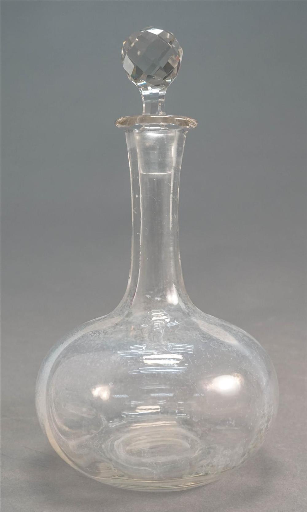 EUROPEAN GLASS BULBOUS DECANTEREuropean 327ee6