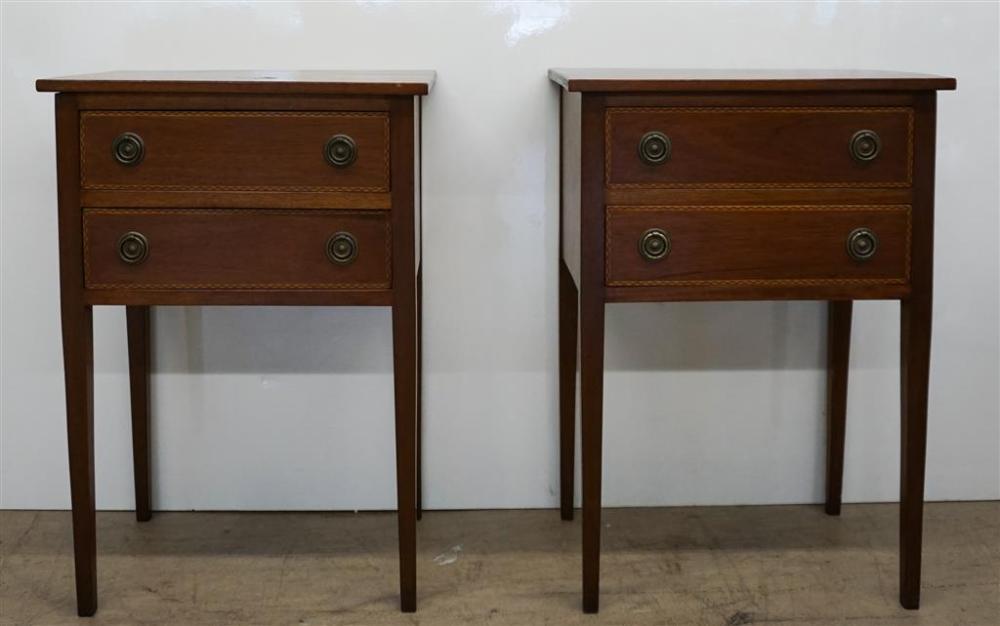PAIR OF FEDERAL STYLE INLAID MAHOGANY 327eec