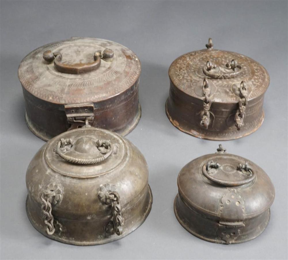 FOUR VARIOUS INDO-PERSIAN PATINATED