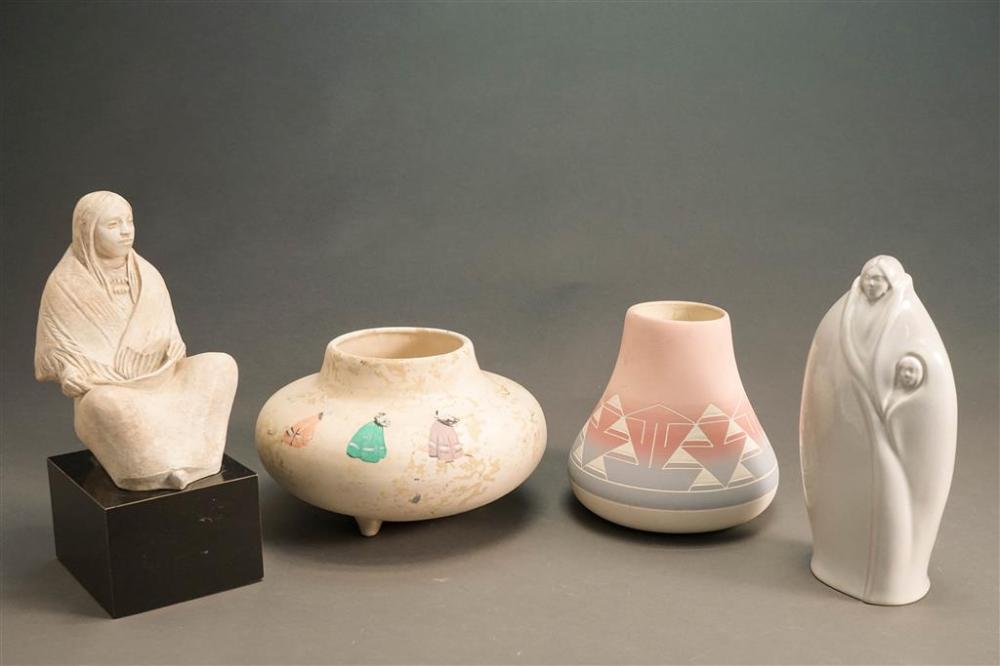 FOUR NATIVE AMERICAN POTTERY ARTICLESFour