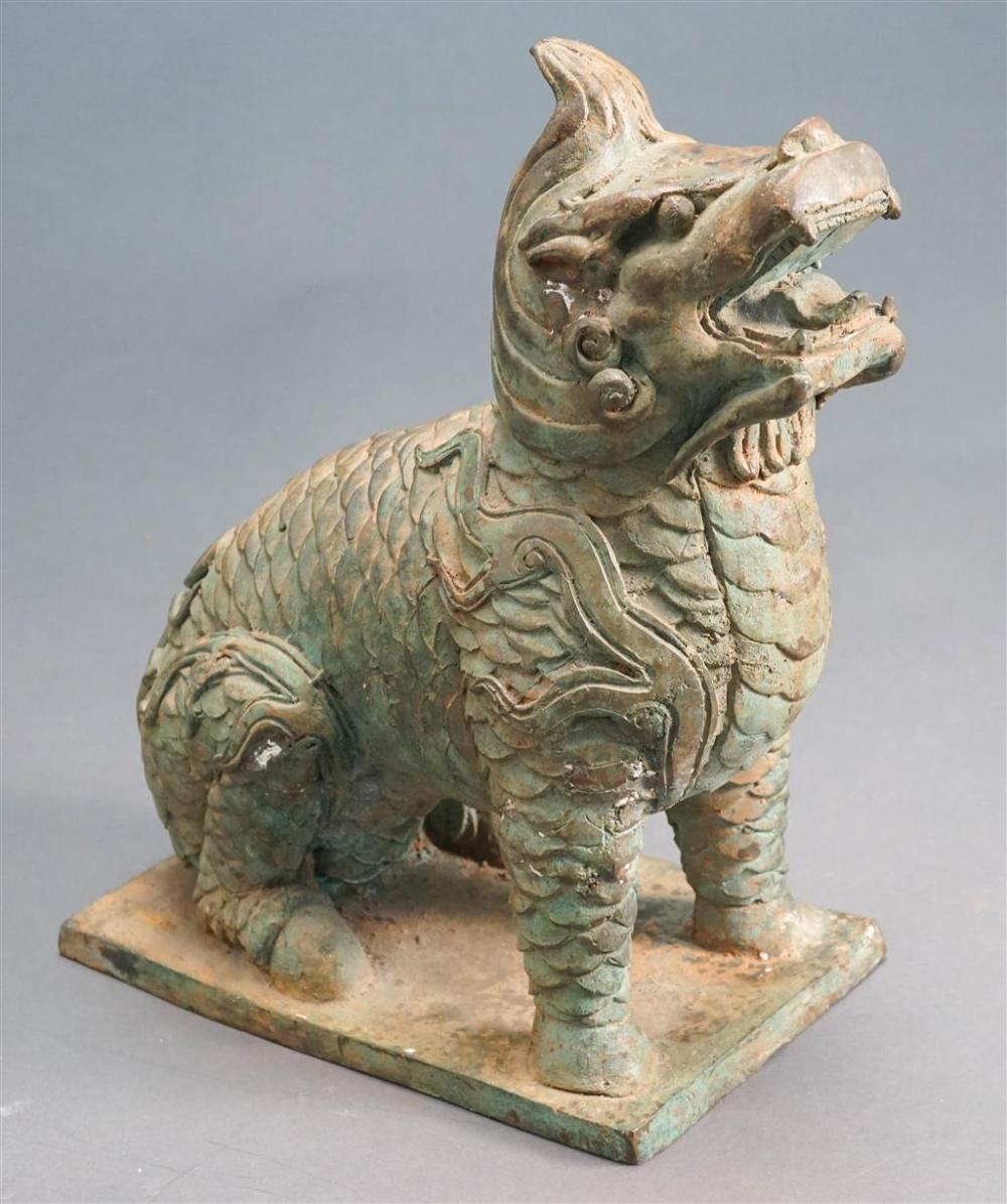 CHINESE PATINATED METAL FOO LION  327f82